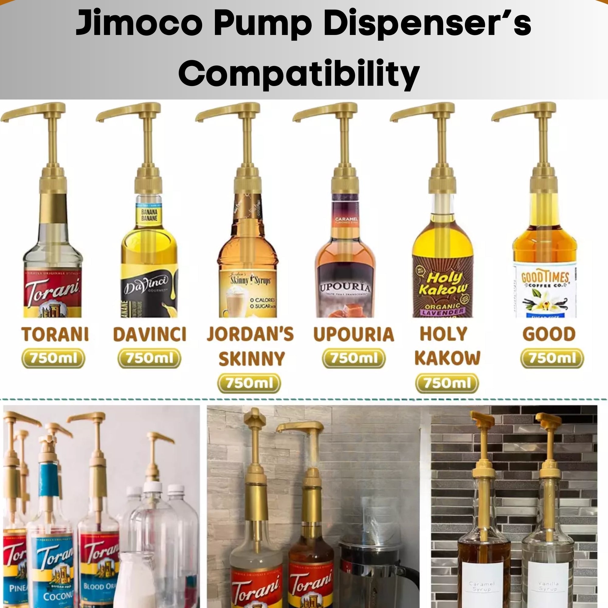 Diamond Syrup for Coffee 25.4 Ounces Coffee Syrups and Flavors with Jimoco Pump Syrup Dispenser