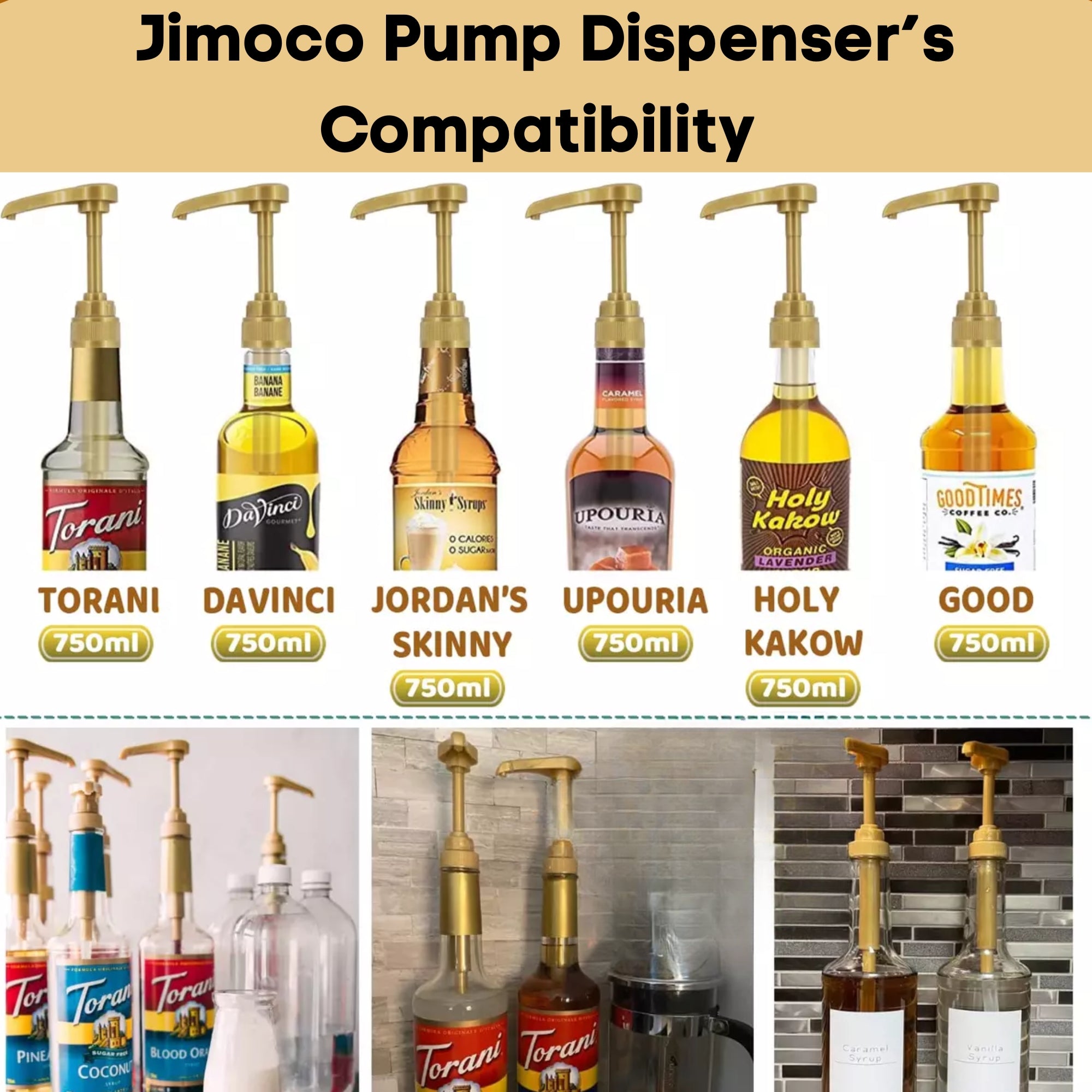 Pistachio Syrup for Coffee 25.4 Ounces Coffee Syrups and Flavors with Jimoco Pump Syrup Dispenser