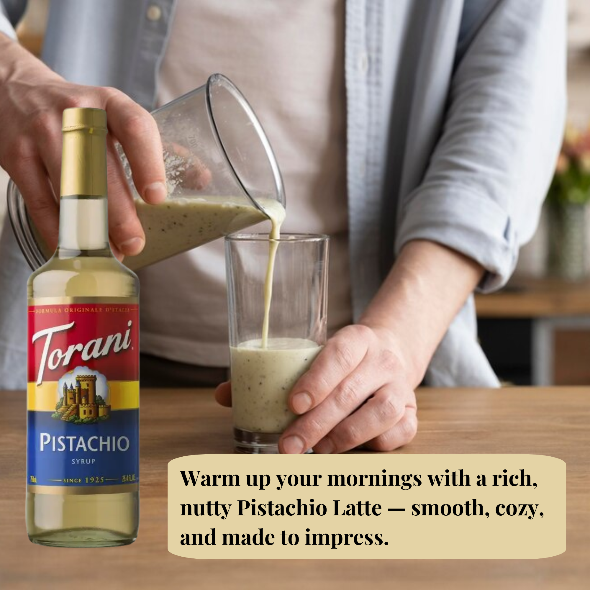 Pistachio Syrup for Coffee 25.4 Ounces Coffee Syrups and Flavors with Jimoco Pump Syrup Dispenser