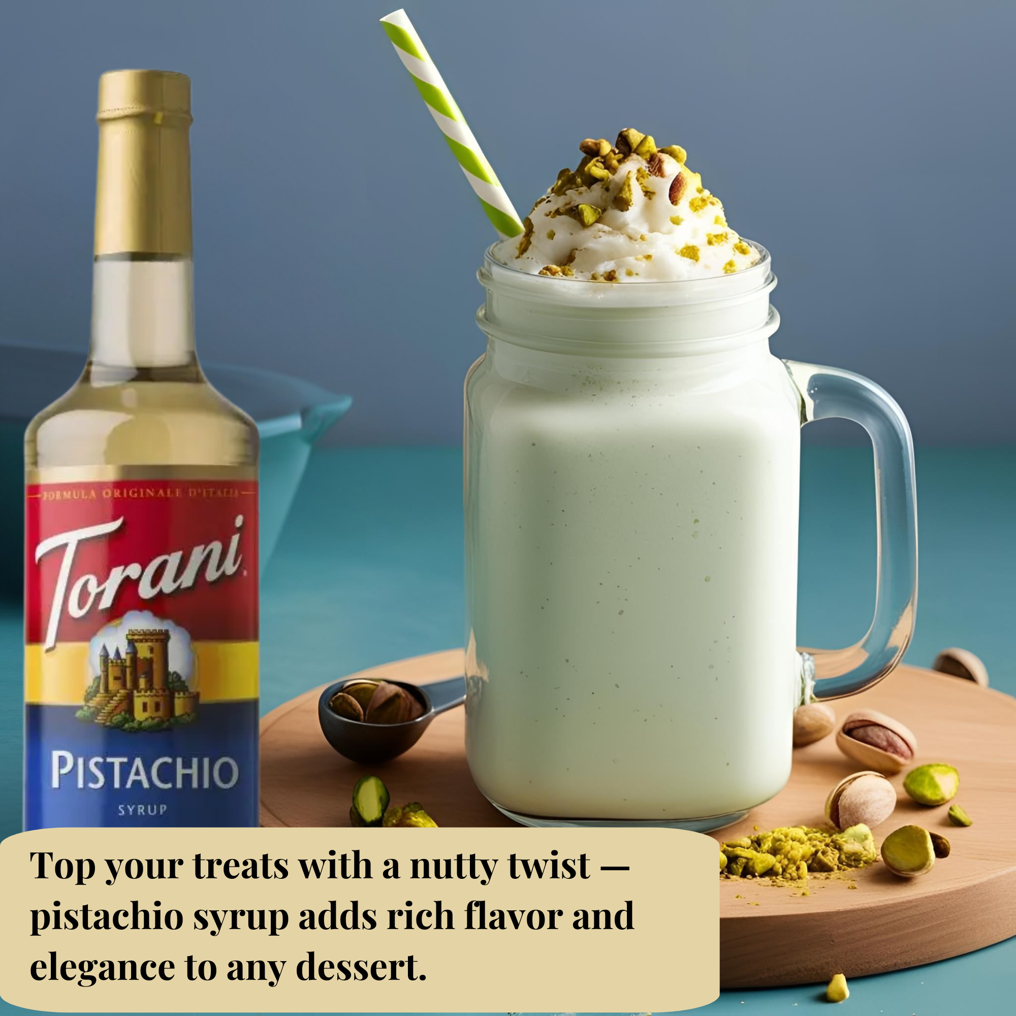 Pistachio Syrup for Coffee 25.4 Ounces Coffee Syrups and Flavors with Jimoco Pump Syrup Dispenser