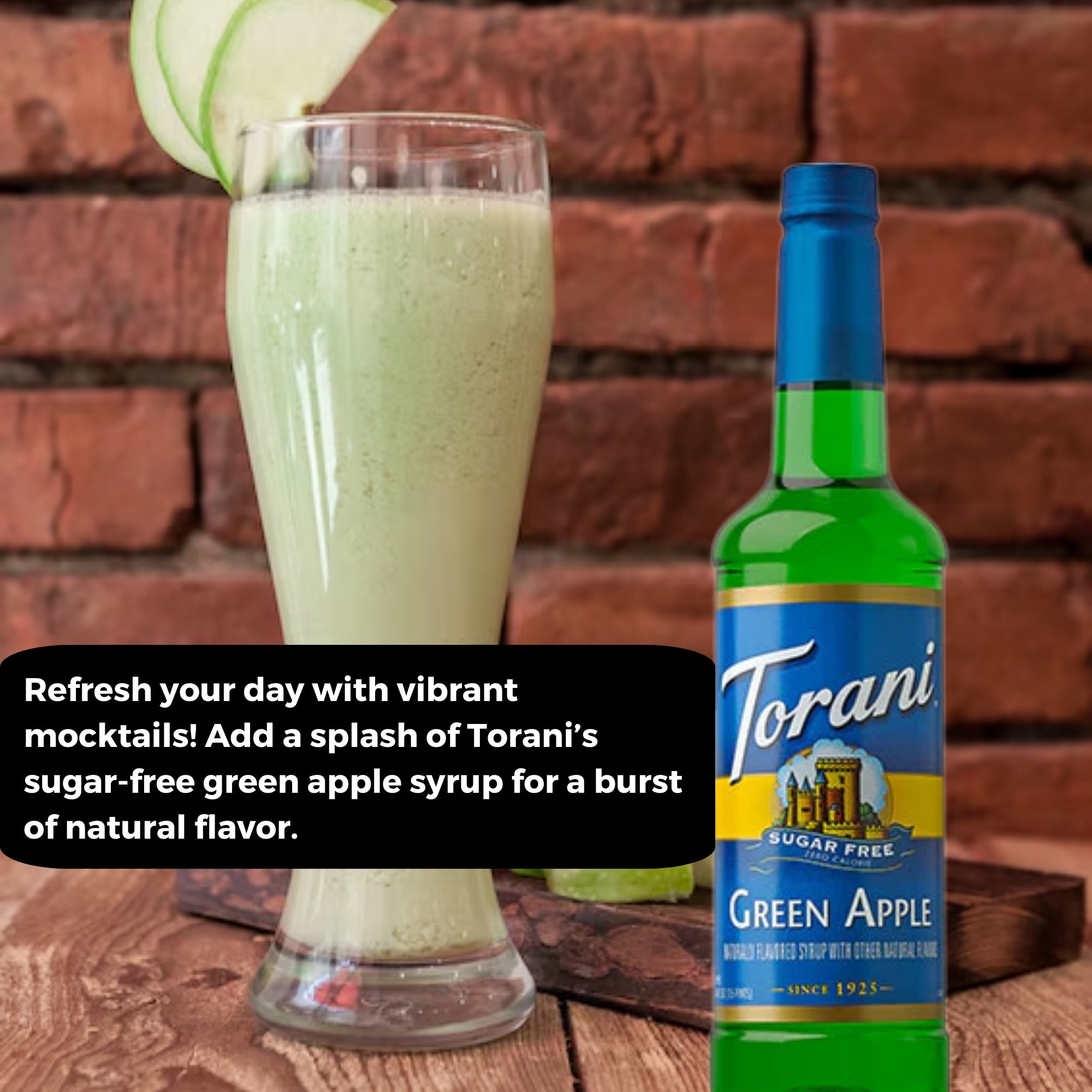 Sugar Free Green Apple Syrup for Coffee 25.4 Ounces Coffee Syrups and Flavors with Jimoco Pump Syrup Dispenser