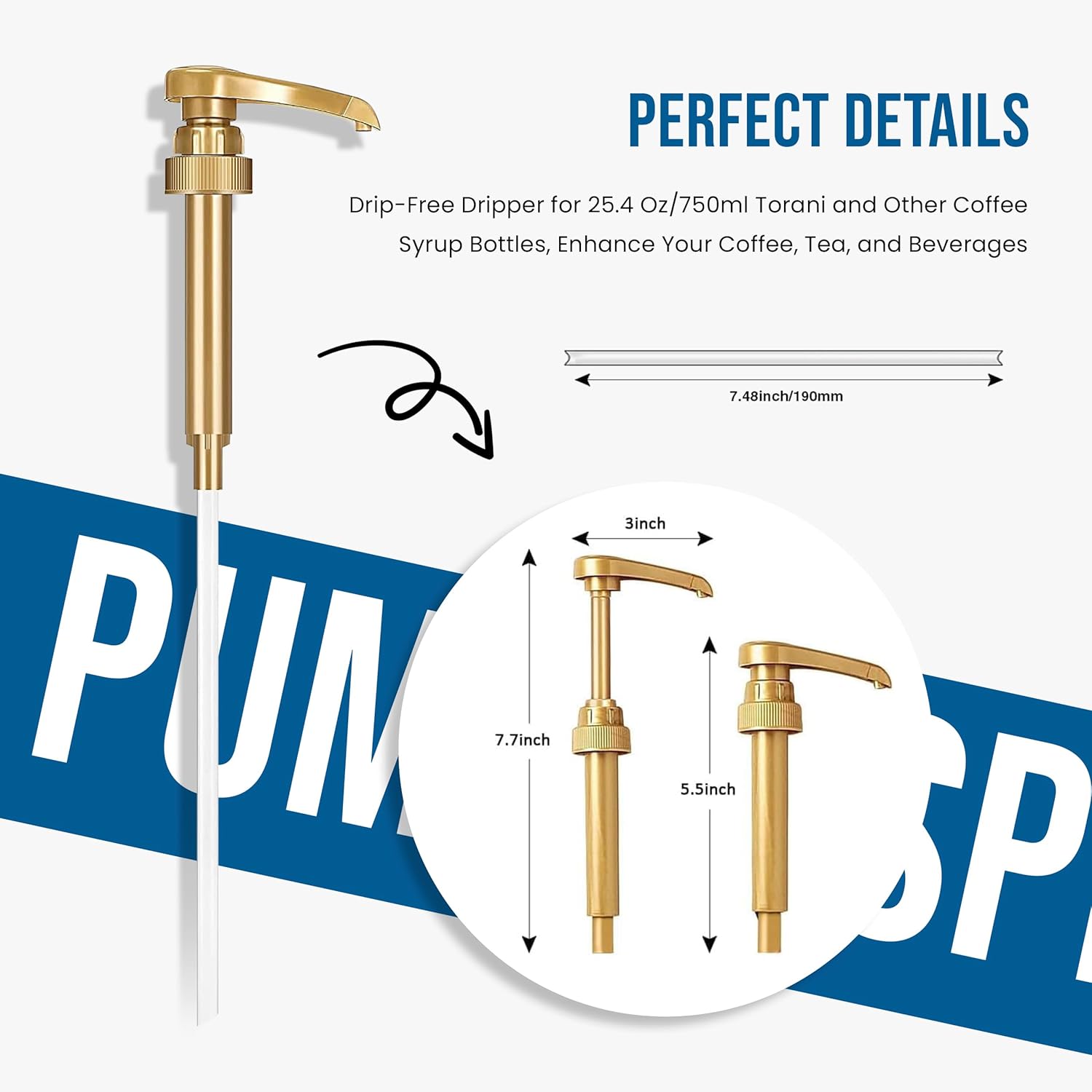 Sugar Free Blue Raspberry Syrup for Coffee 25.4 Ounces Coffee Syrups and Flavors with Jimoco Pump Syrup Dispenser