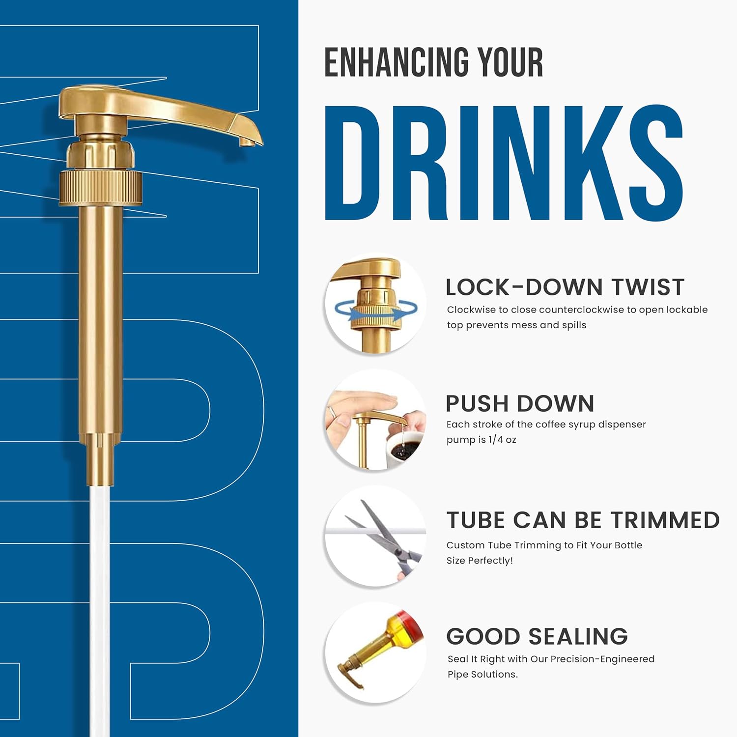 Sugar Free Blue Raspberry Syrup for Coffee 25.4 Ounces Coffee Syrups and Flavors with Jimoco Pump Syrup Dispenser