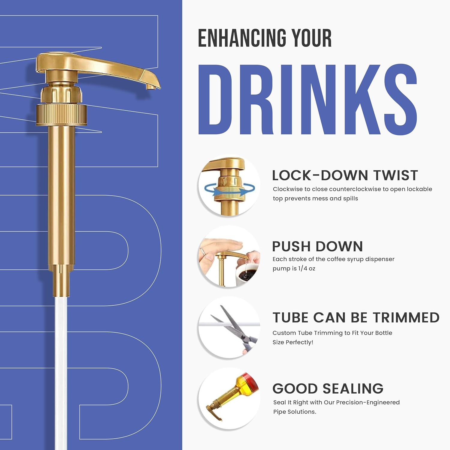 Blue Raspberry Syrup for Coffee 25.4 Ounces Coffee Syrups and Flavors with Jimoco Pump Syrup Dispenser