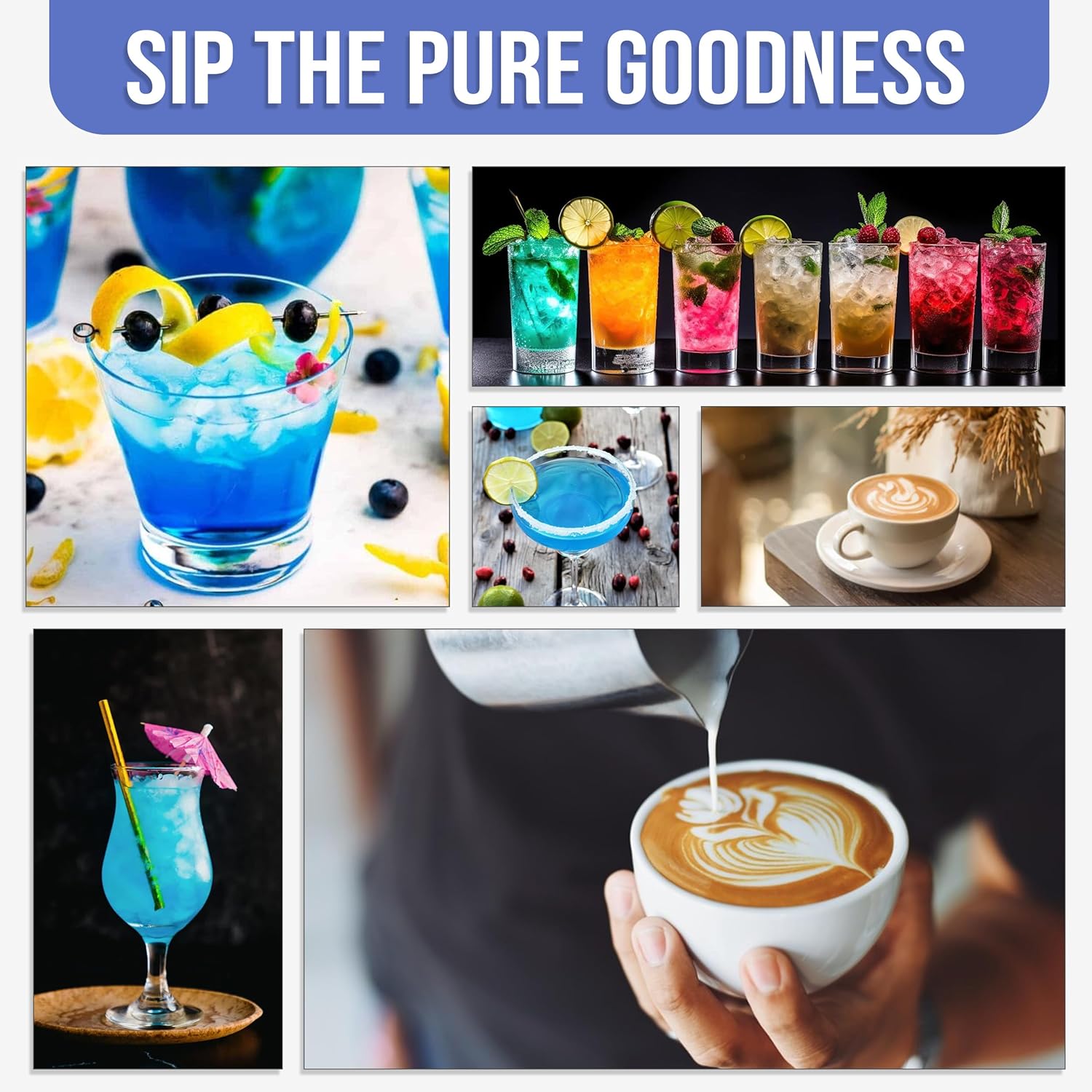 Sugar Free Blue Raspberry Syrup for Coffee 25.4 Ounces Coffee Syrups and Flavors with Jimoco Pump Syrup Dispenser