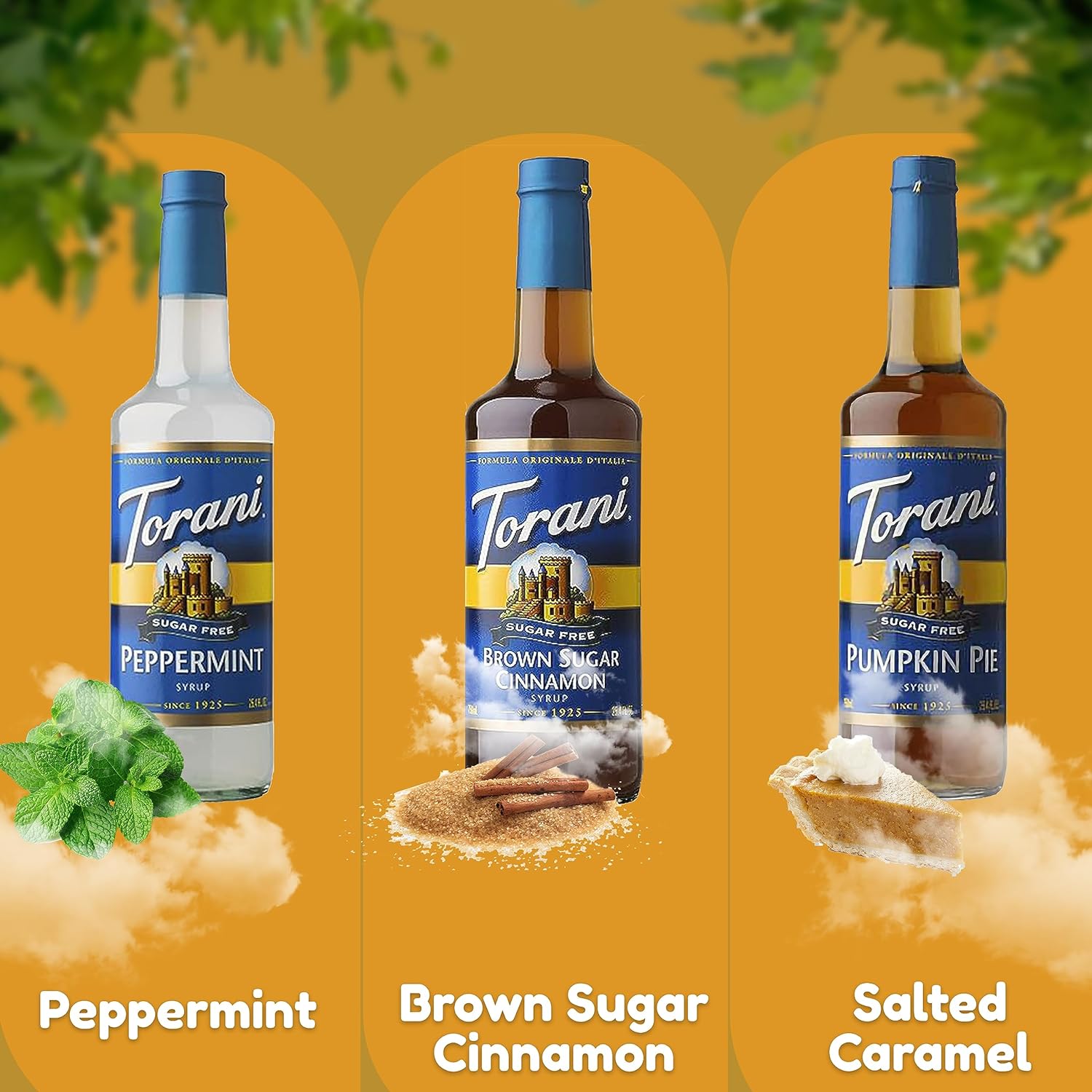 Holiday Syrup Flavors Sugar Free Brown Sugar Cinnamon Peppermint Pumpkin Pie Coffee Flavoring