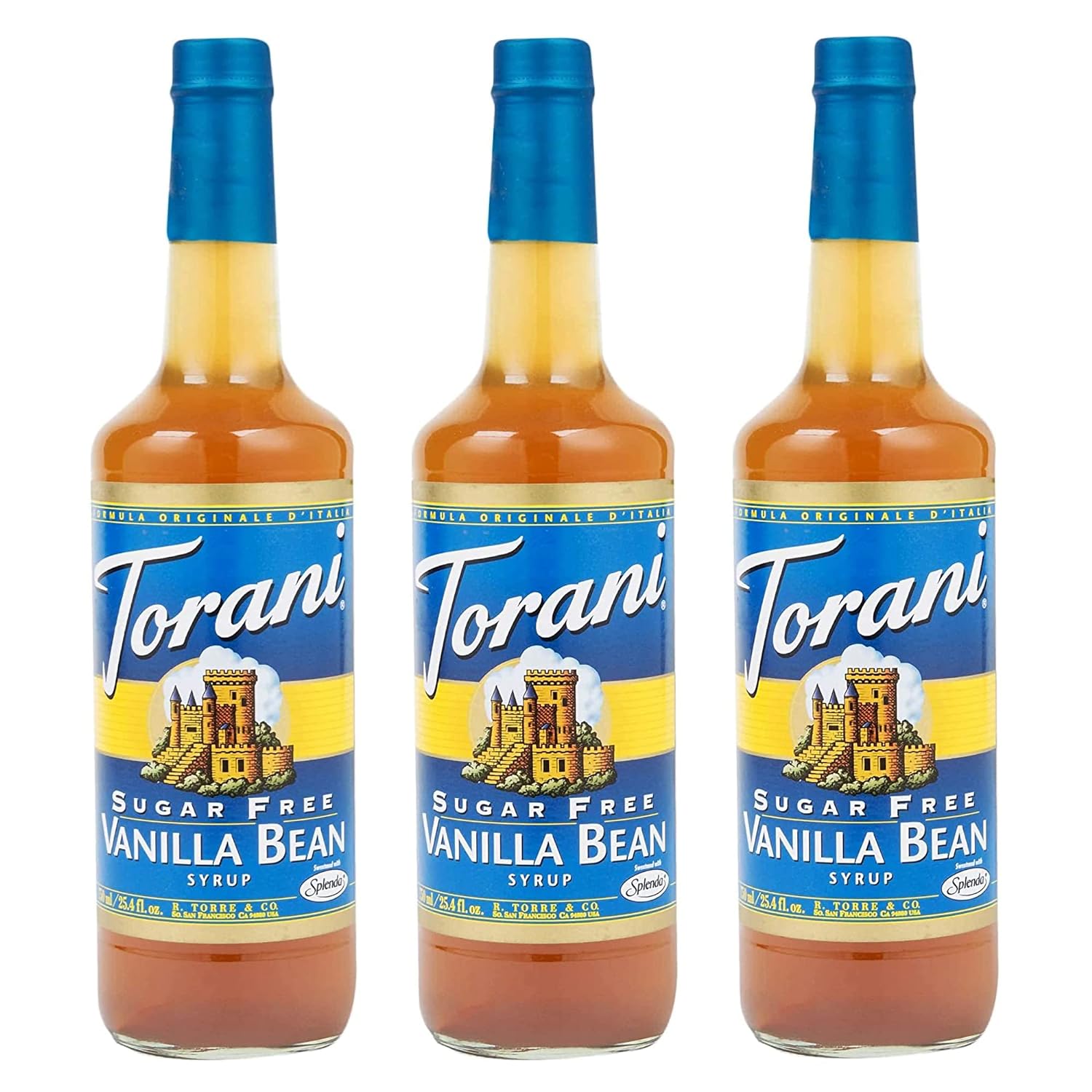 Sugar Free Vanilla Bean Syrup Flavor Coffee Flavoring For Drinks 3 Pack