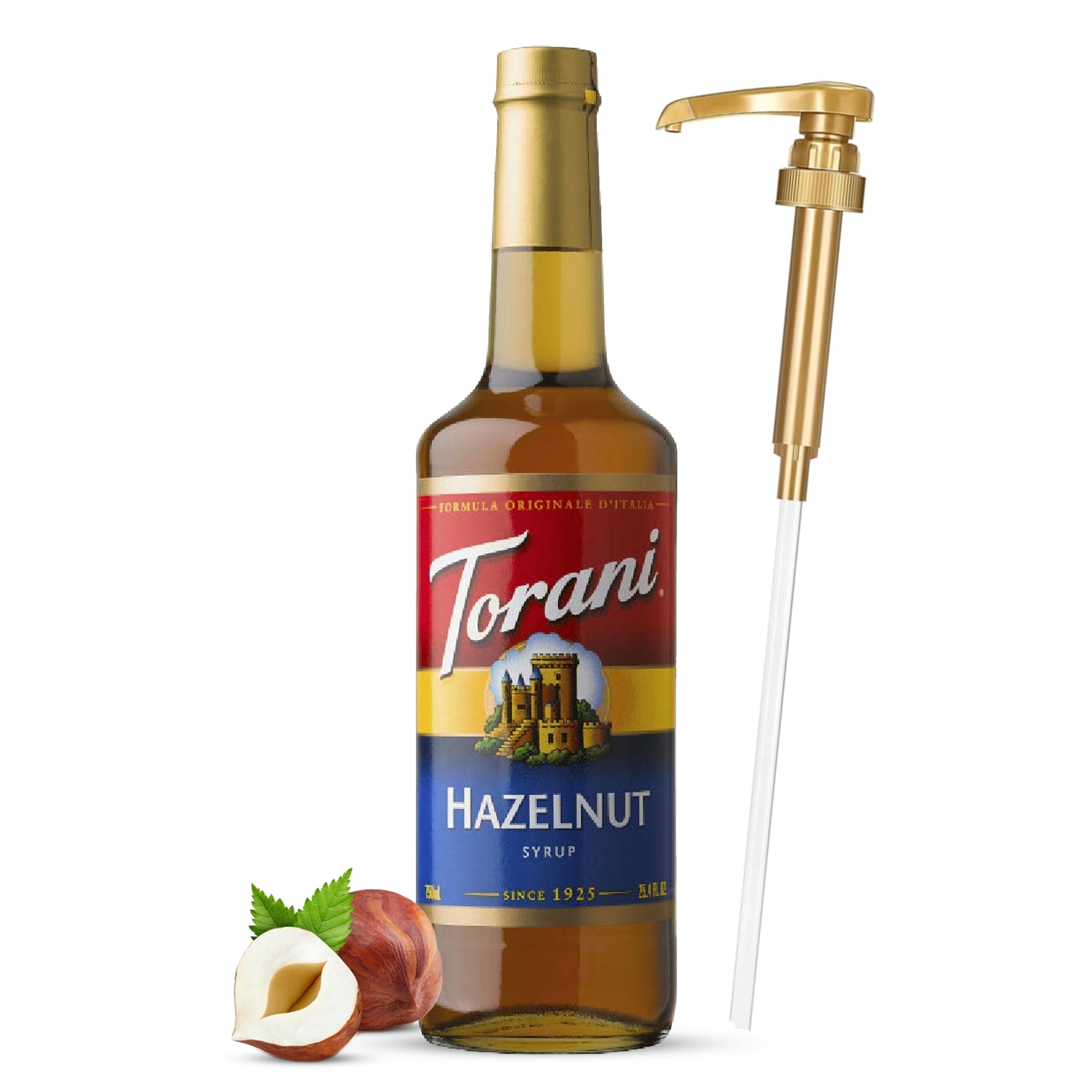 Hazelnut Syrup for Coffee 25.4 Ounces Coffee Syrups and Flavors with Jimoco Pump Syrup Dispenser