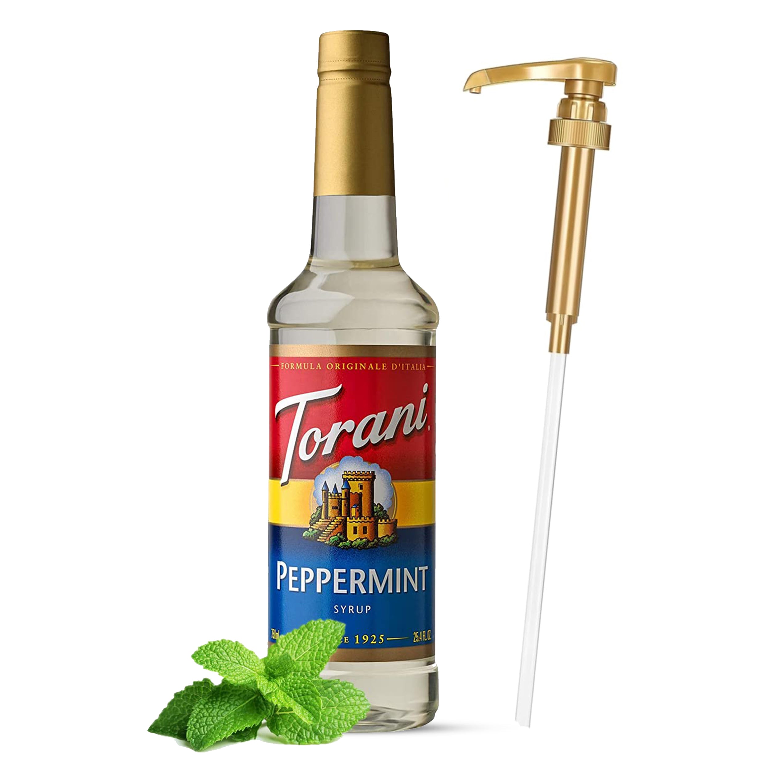 Peppermint Syrup for Coffee 25.4 Ounces Coffee Syrups and Flavors with Jimoco Pump Syrup Dispenser