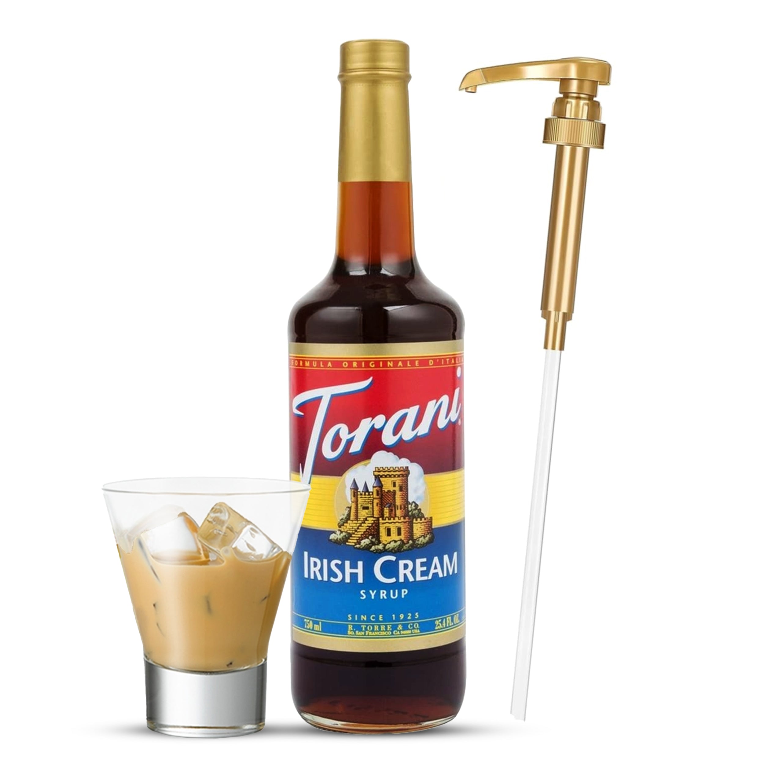 Irish Cream Syrup for Coffee 25.4 Ounces Coffee Syrups and Flavors with Jimoco Pump Syrup Dispenser