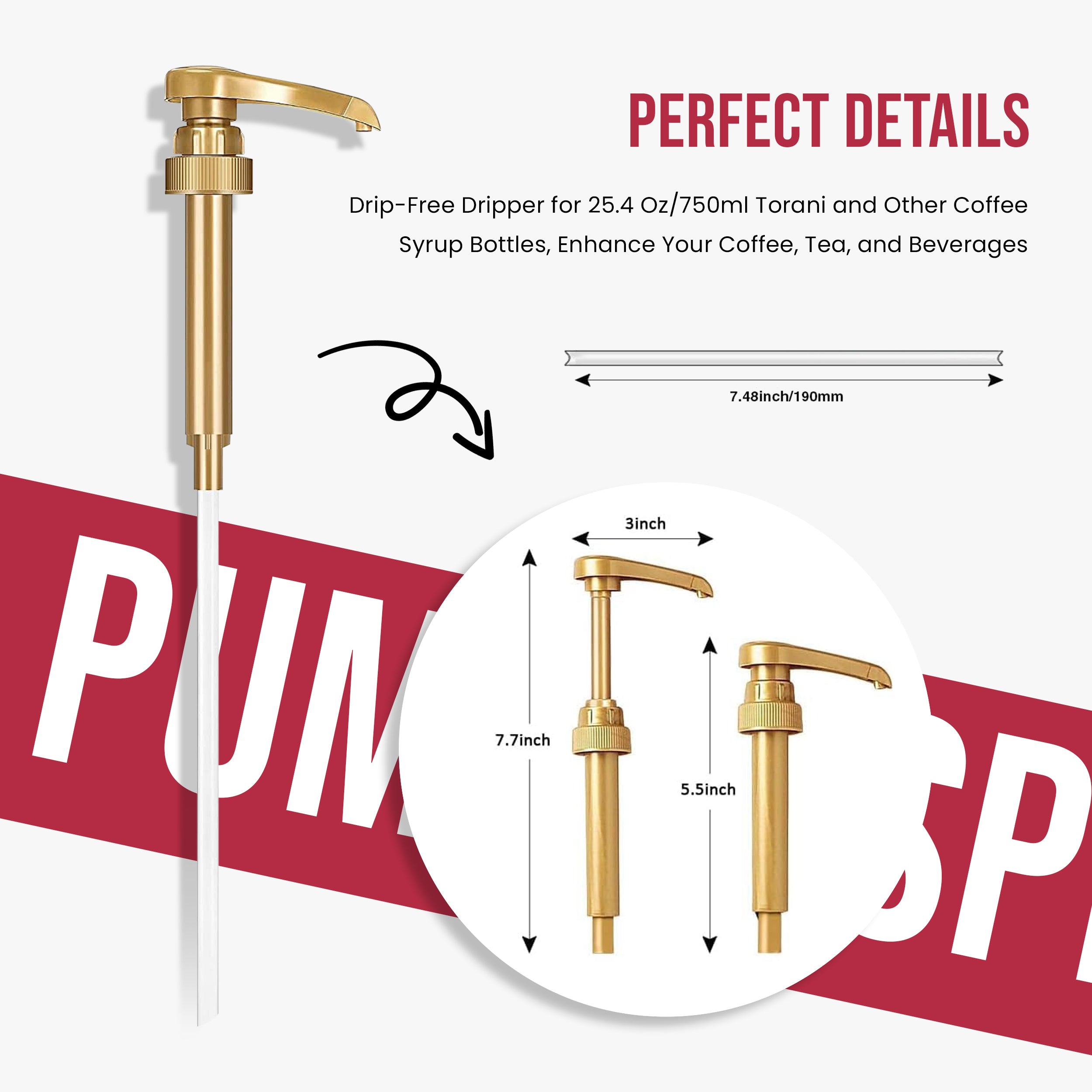 Cherry Syrup for Coffee 25.4 Ounces Coffee Syrups and Flavors with Jimoco Pump Syrup Dispenser