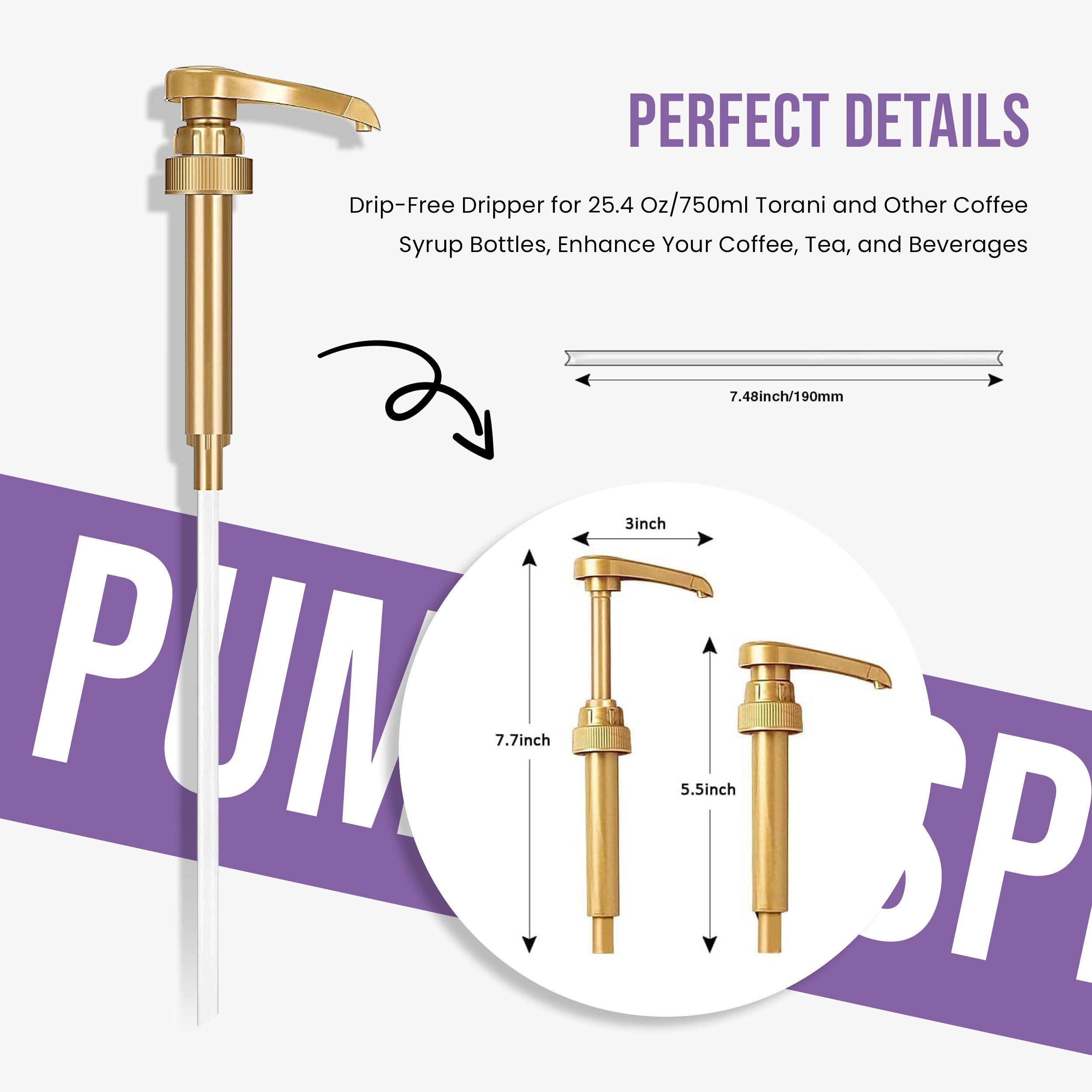 Lavender Syrup for Coffee 25.4 Ounces Coffee Syrups and Flavors with Jimoco Pump Syrup Dispenser