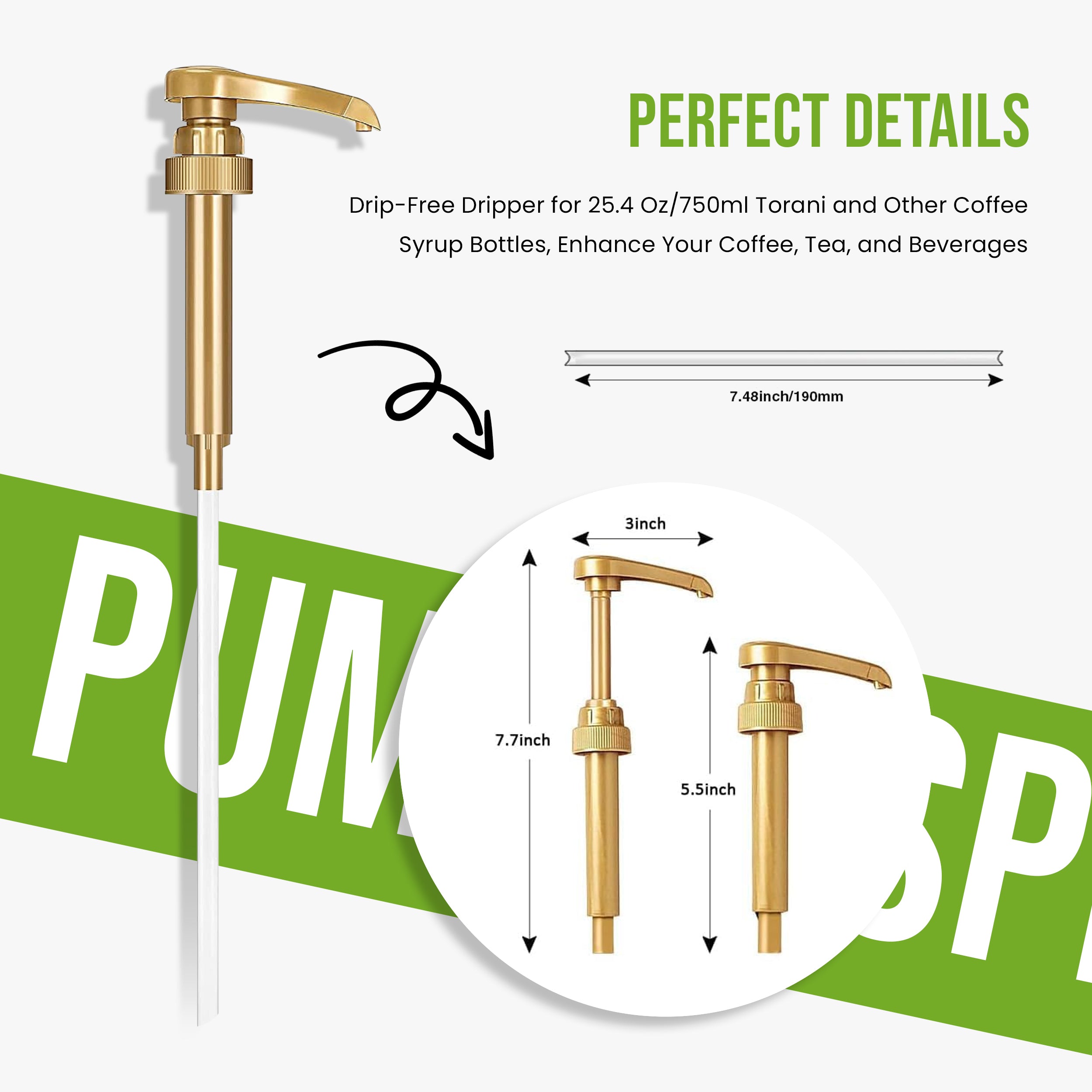 Peppermint Syrup for Coffee 25.4 Ounces Coffee Syrups and Flavors with Jimoco Pump Syrup Dispenser