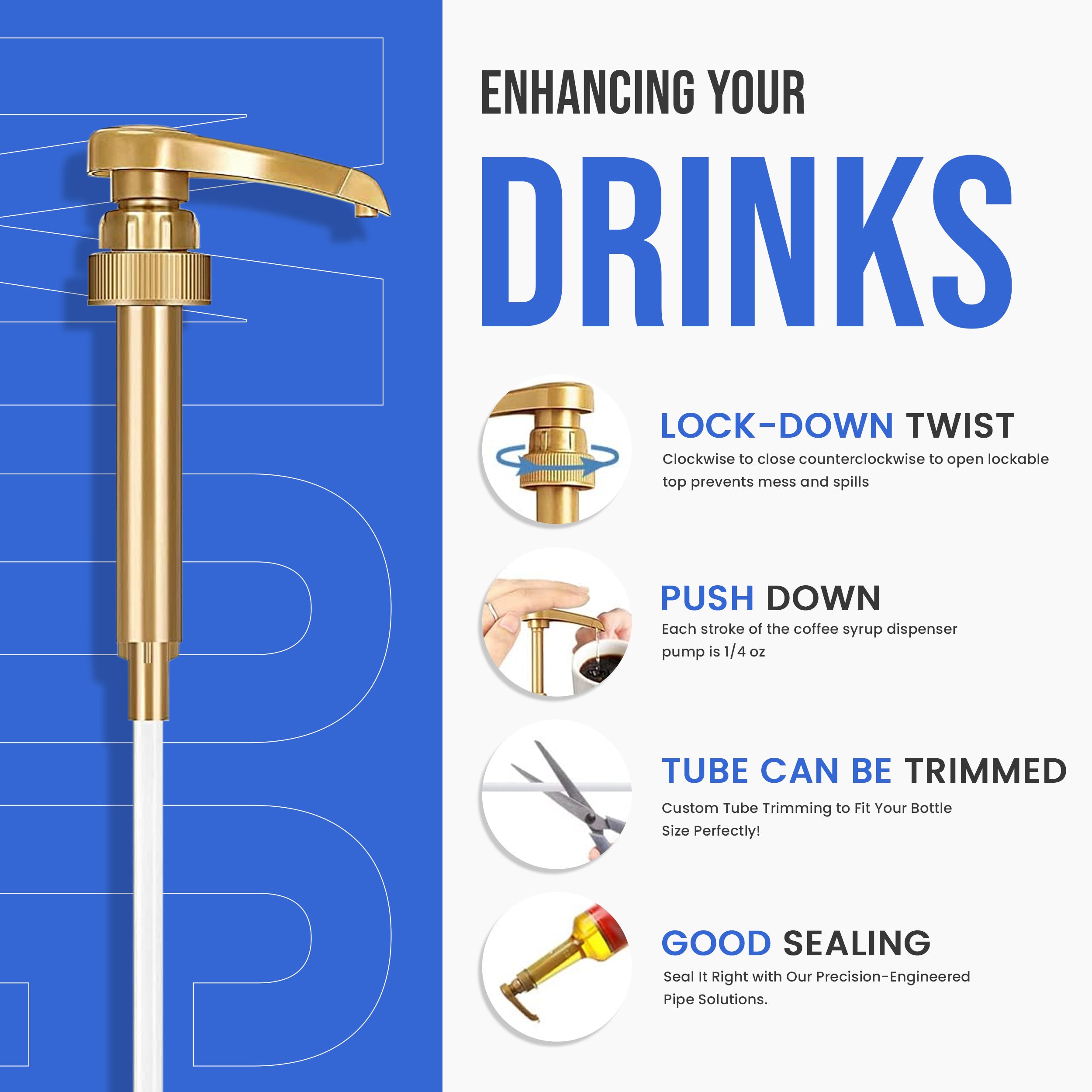 Salted Caramel Syrup for Coffee 25.4 Ounces Coffee Syrups and Flavors with Jimoco Pump Syrup Dispenser