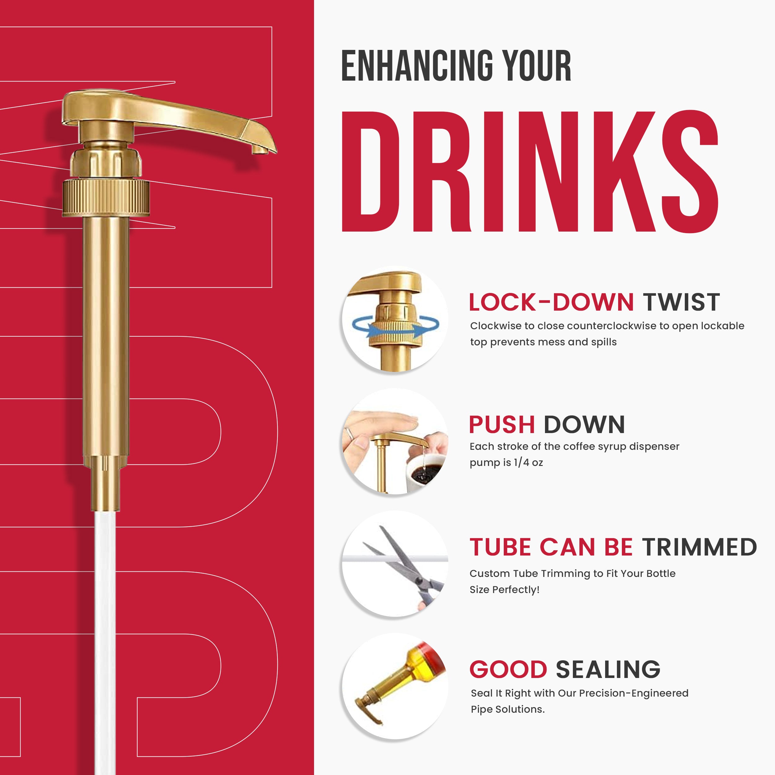 Strawberry Syrup for Coffee and Tea 25.4 Ounces Coffee Syrups and Flavors with Jimoco Pump Syrup Dispenser