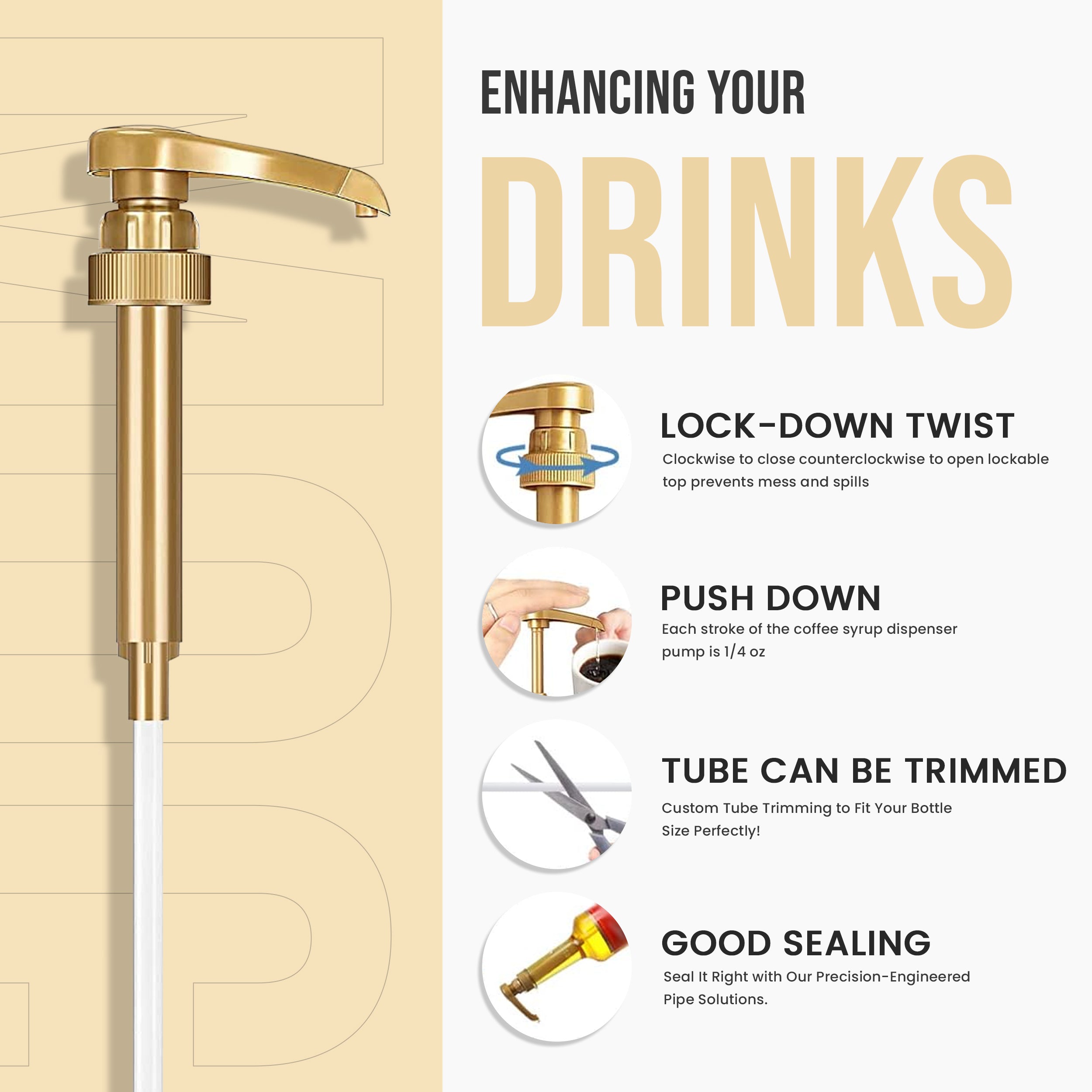 Sugar Free French Vanilla Syrup for Coffee 25.4 Ounces Coffee Syrups and Flavors with Jimoco Pump Syrup Dispenser