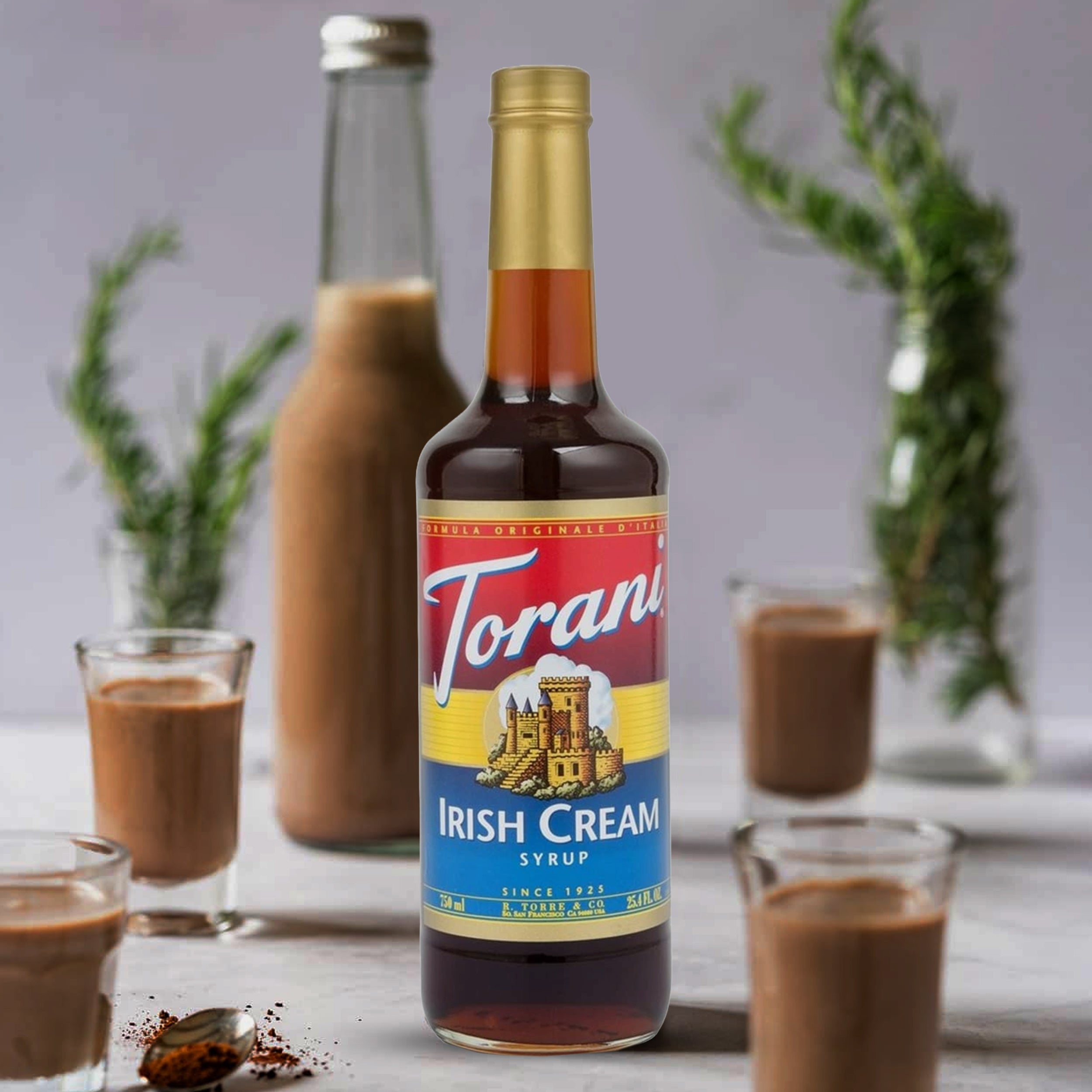 Irish Cream Syrup for Coffee 25.4 Ounces Coffee Syrups and Flavors with Jimoco Pump Syrup Dispenser