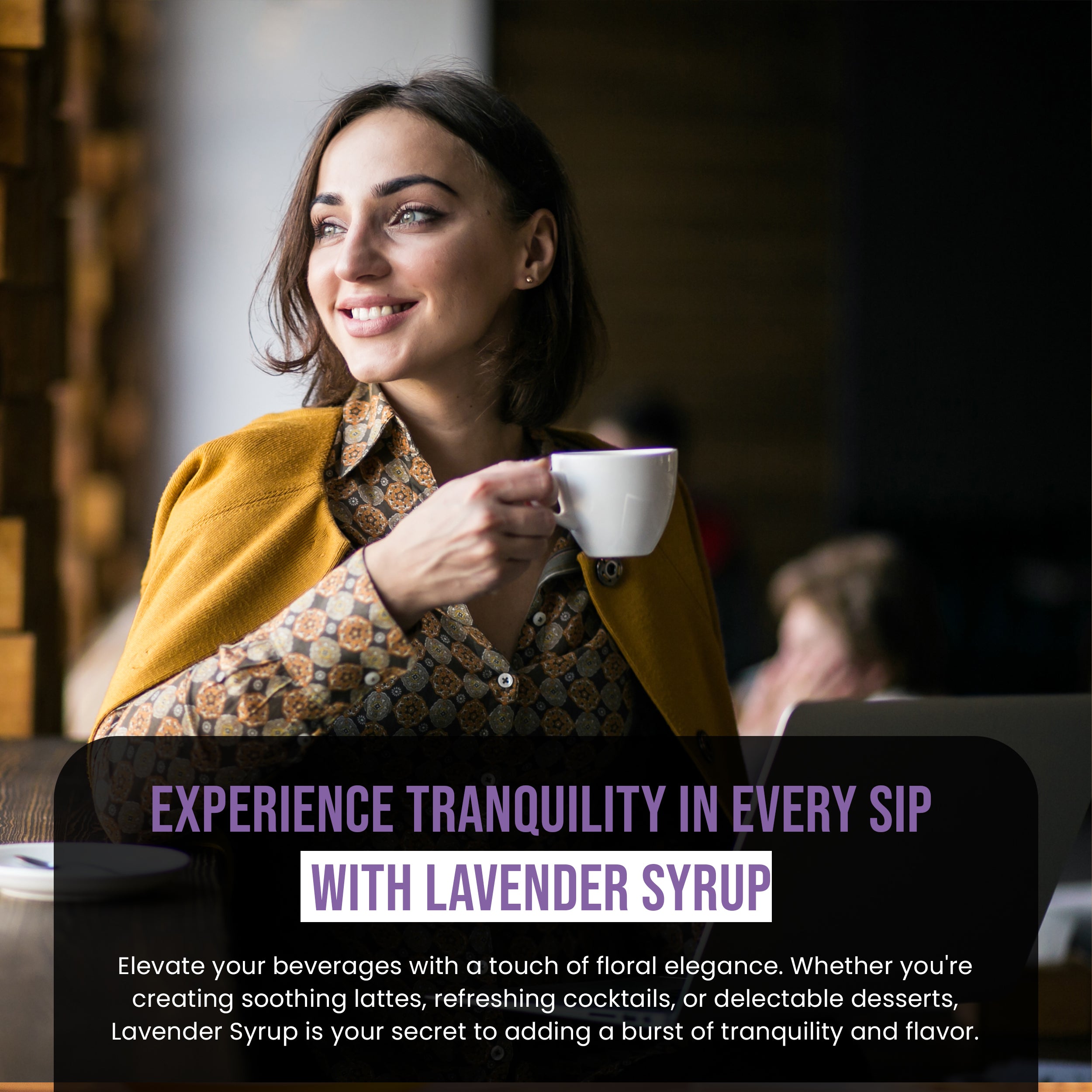 Lavender Syrup for Coffee 25.4 Ounces Coffee Syrups and Flavors with Jimoco Pump Syrup Dispenser