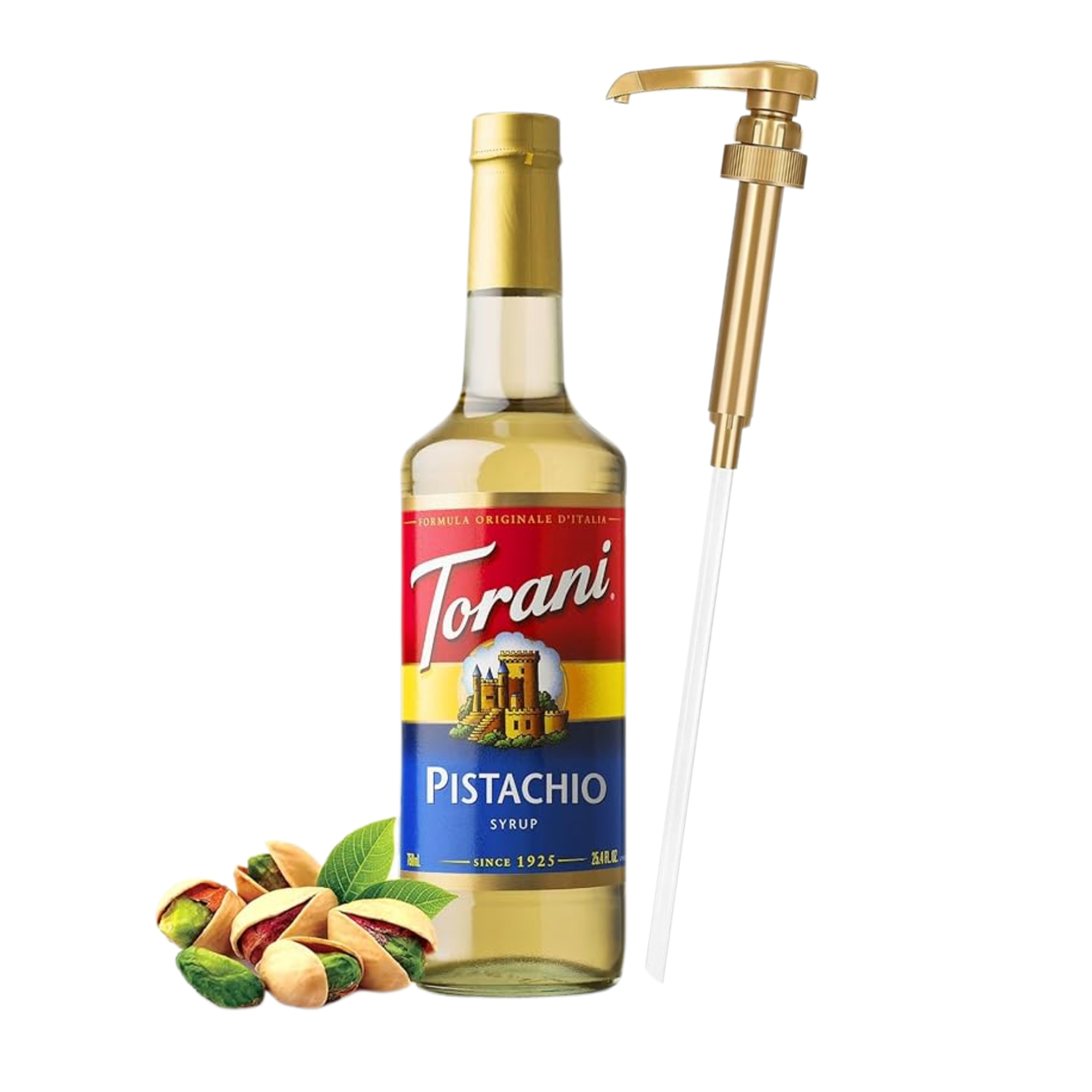 Pistachio Syrup for Coffee 25.4 Ounces Coffee Syrups and Flavors with Jimoco Pump Syrup Dispenser